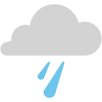 Showers ending by midday. Highs in the low 80s and lows in the mid 60s.